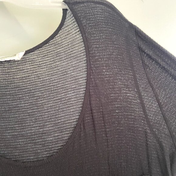 Anthropologie Pilcro & the Letterpress black waffle knit top size small - Picture 3 of 8